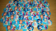 SET of 120-1″ PRECUT «FROZEN» BOTTLE CAP IMAGES. Hairbows,Scrapbooking Elsa/Anna