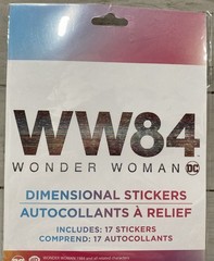WW84 Wonder Woman 3D Dimensional 17 Count Stickers 2021 Scrapbook Collect