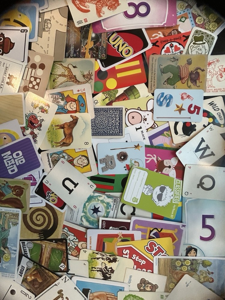 Lot of 70 Game Cards Playing Cards Craft Unique Fun Some Vintage Tarot Mixed Lot