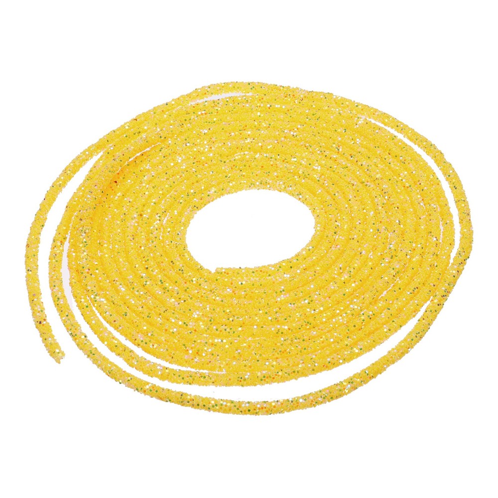 5 Yard 6mm Glitter Sequins Rope Sequins Rhinestone Cord, Yellow