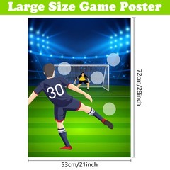 Soccer Party Games for Pin The Soccer on The Goal Party Games Football Poster…