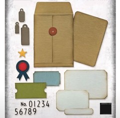 Envelope Tickets Tags Cutting Dies Set Multiple Pieces Numbers Award Die Cut Lot