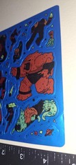 vintage Stickers,space Aliens Monsters Shiny Mylar Foiled Rare 1 Sheet 3m 1990