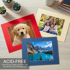 15Pk Mixed Colors 12×16 Inch Picture Frame Mats for 8.5×11 Inch Photos Artworks