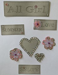 ALL GIRL Die-Cut Set(8pc)Hearts •Sisters•Girlfriend•Flowers•Summer •Love•Cards•