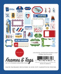 Carta Bella OUR TRAVEL ADVENTURE *2 Packs* Ephemera Die Cuts + Frames Tags 66pcs