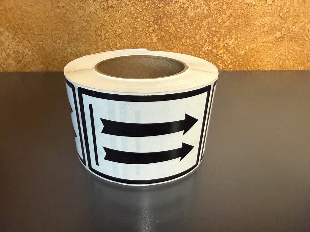 Air Specialty Black UP Arrows Labels 3 x 4 Inch 500 Adhesive Stickers