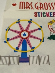 VTG Mrs. Grossman’s Stickers Carnival Amusement Park 2 Sheets 1999 Acid Free NOS