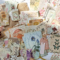 460 Sheets Vintage Scrapbook Papers Journaling Scrapbooking Supplies Kit junk jo