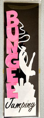 Bungee Jumping Pink 3D Laser Cut Die Cut Scrapbooking Journal Stamping Station