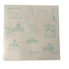 Vintage 90s Mrs. Grossman’s USA Landmarks Stickers Sheet 1997 Road Trip Travel