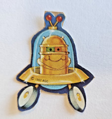 Vtg American Greetings Space Aliens Stickers 1982 AGC Trimmed Robot Earthling
