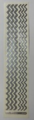 SILVER METALLIC WAVE BORDER Foil Stickers(6pc)2”x9 •Stampendous•2 Sizes•Wiggles•