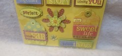 Scrapbooking 3D Chipboard Stickers Title Tags BloomsFlowers NEW K&Company 16 Pcs