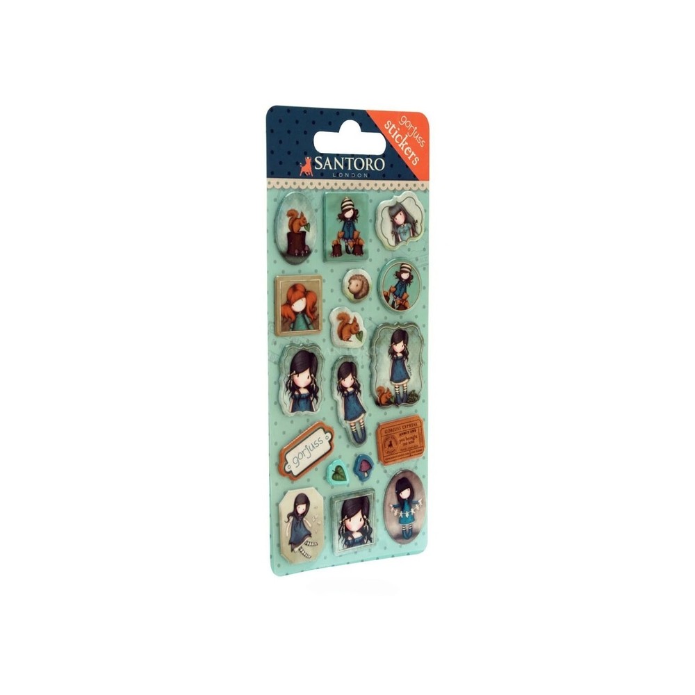 YOU BROUGHT ME LOVE PUFFY STICKER SHEET-Santoro Gorjuss Girls-Embellishment