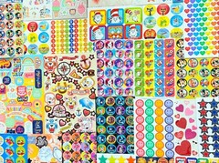 STICKER LOT Sandylion Hallmark RECOLLECTIONS AGC HASBRO CARLTON TREND EUREKA SET