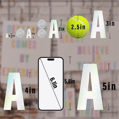 500 Pcs 10 Sheets Letter Stickers,Self Adhesive Waterproof 2 Inch Mailbox Num…