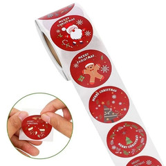2.5/3.8CM Christmas Stickers Merry Happy Xmas Labels Gift Craft Box Sticker 500