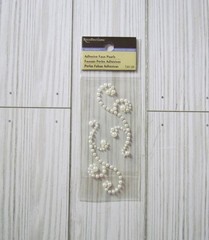 Recollections Swirl Flourish Bling Border Column Rhinestone Pearl Stickers 4pks