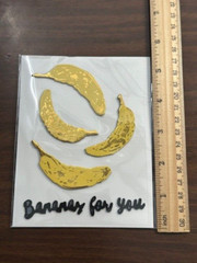 American Crafts Bananas For You Stickers 7pc Scrapbooking 379492 Yellow Black