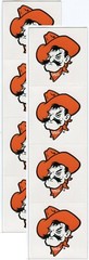 Oklahoma State University COWBOYS Pistol Pete 8/pk NCAA Logo Scrapbook Stickers