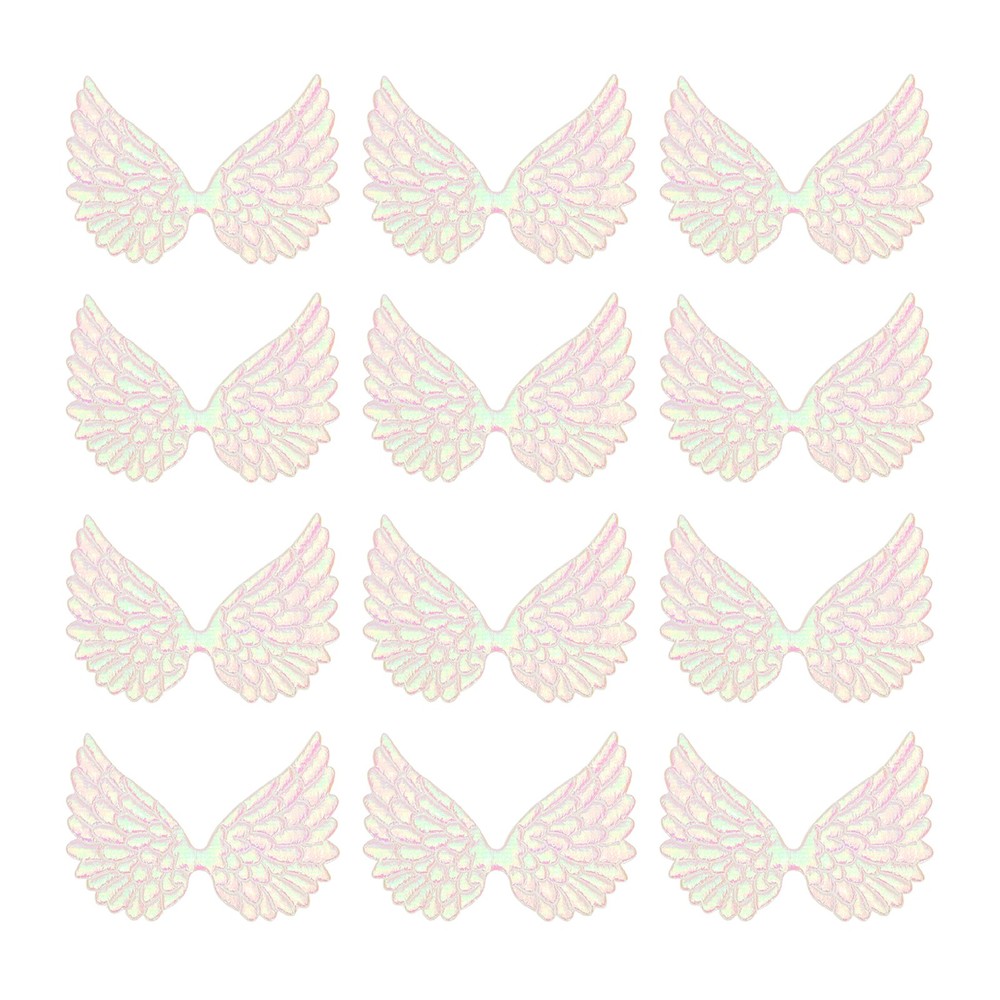 12Pcs Angel Wings for Crafts, White Angel Wings Wings(3.4 Inch)