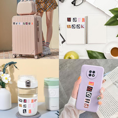 156Pcs Retro Alphabet Stickers, Vintage Scrapbook Decals Multicolor Letter Stick