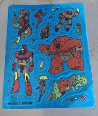 vintage Stickers,space Aliens Monsters Shiny Mylar Foiled Rare 1 Sheet 3m 1990
