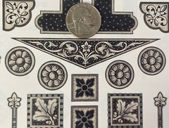 HERITAGE Stickers(48pc)5-1/2”x12”MAMBI•Antique•Spindle •Photo Corner•Leaves•Rods