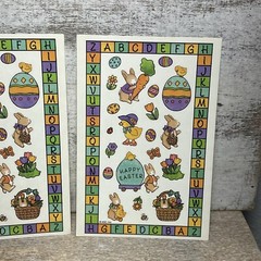 Lot of 2 Vintage AGC, INC Easter Spring Holiday Stickers 2 Sheet 42 Counts Total