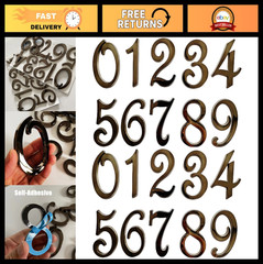 3 Inch Black House Number Stickers for Mailbox, Door, Apartment, Office Sign