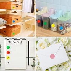 1200 PCS Green Dot Stickers 1 Inch Round Color Coding Labels Circle Sticky Dots