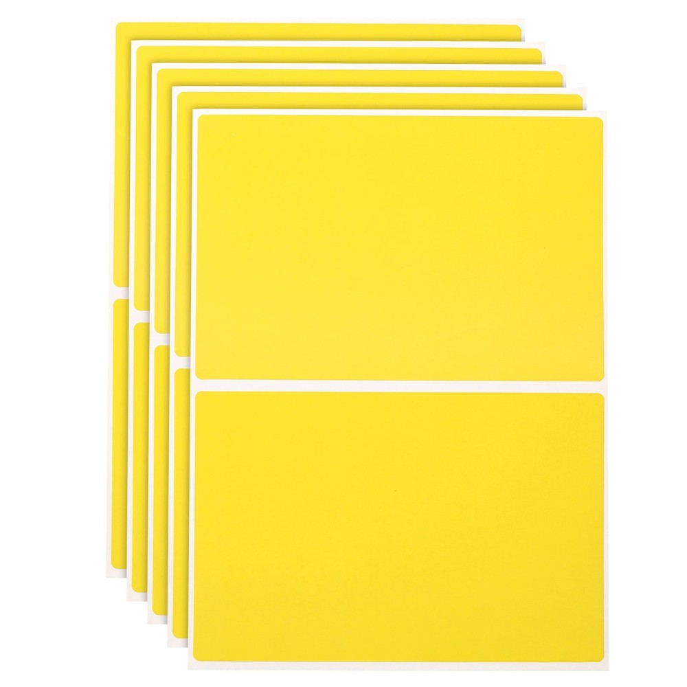 120 Sheet Yellow Label Stickers 3 x 2 Inch Rectangle Coding Labels for Office