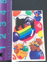 Lisa Frank 80s Vintage Sticker.  Bears Light Switch Cover, Switchplate 