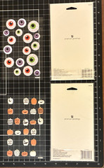 American Greetings Puffy Stickers HALLOWEEN Eyeballs & Pumpkins LOT of 2