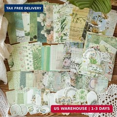 Diuhofart 400Pcs Vintage Scrapbook Supplies Kit, Scrapbook Paper and Journaling