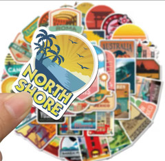 50 Piece Global Travel City And Landscape Stickers Travel Theme Free Shipping !