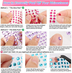 2800 Pcs Self Adhesive Gems Stickers for Crafts,20 Colors Rhinestones for Bedazz