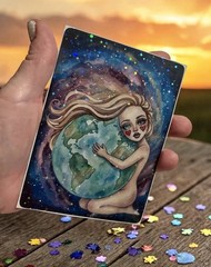The world Is Loved Sticker. For laptop, journals, Scrap booking.