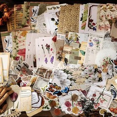 260 PCS Vintage Scrapbooking Supplies Aesthetic Journaling Kit,Large Collection