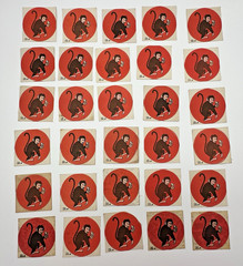 Vintage Animal Stickers African Safari Lion Monkey Crocodile