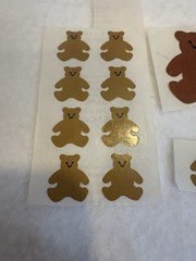 Mrs. Grossman’s LOT of 10 Vtg 1979 Teddy Bear Stickers!! 9 Small Bears, 1 Large