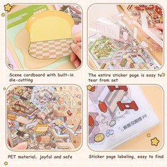 3D House Stickers Kit Reusable Craft Scene Therapy Kids Adults Non-Toxic