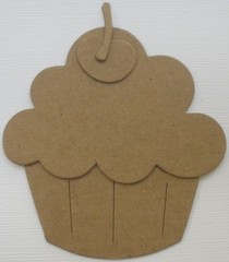 {4} LARGE CUPCAKE Unfinished Chipboard Die Cuts – 3 1/4″ x 4″