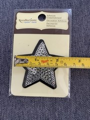 Recollections Signature SILVER STARS Sequin Adhesive Embellishment SET OF 12-NEW