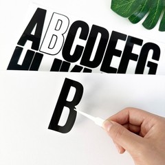 480 Pcs Waterproof 3″ Vinyl Alphabet & Number Stickers – Self-Adhesive, Black