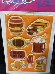 Vintage Scratch N Sniff Stickers Root Beer Puffy Sweet Stuff Originals