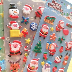Merry Christmas Adorable Cartoon Santa Claus 3D EVA Soft Foam Stickers – DIY Dec