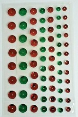 Style Steals Adhesive Cup Sequins Mixed Pack – 72 pcs – Red and Green