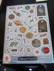 2X EMBOSSED STICKERS FOR SCRAPBOOKING 29×20 CM (Z537)